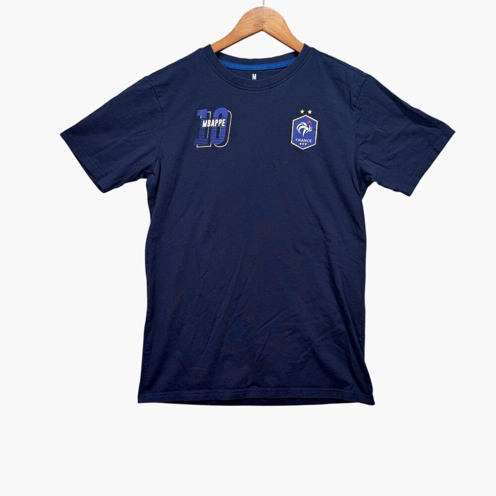 FIFA Cup Soccer FFF France Player Mbappe No. 10 Futbol Blue T Shirt World sz M
